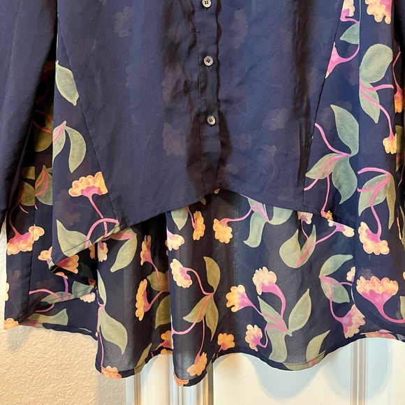 SOLD 🚫 Anthropologie Maeve Sheer Long Sleeves Blouse - Picture 4 of 10